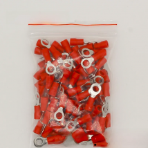 RV1.25-5 Red Insulated Crimp Ring Terminal Cable Wire Connector 100PCS/Pack RV1-5 RV