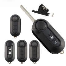 YIQIXIN Auto Key Case Folding Car Fob Shell FOR FIAT 500 Panda Punto Bravo Ducato Stilo Smart Remote Cover SIP22 Blade 2 Button