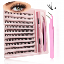 DIY Lashes Extension Kit Eyelashes 200 PCS Clusters Lash Bond and Seal Makeup Tools for Gluing  Lashes Gluing Glue  Accessories