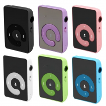Portable Mini Mp3 Clip Card MP3 Music Player Mirror Card Clip High Quality Digital Music Media Playback Support SD TF Card