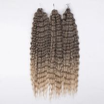 MIRACLE 24'' Synthetic Curly Hair Twist Crochet Braid Hair Extensions Water Wave Braiding Hair Ombre Blonde Pink Blue Fake Hair