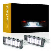 White LED License Number Plate Light Assembly For Renault Captur Espace Fluence Scenic Grand Scenic Laguna Latitude Modus Zoe