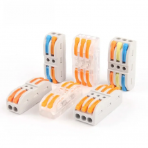 25/50/100PCS Butt Compact Splicing Wire Connector Plug-in Conductor Terminal Block SPL-2/3 2/3 Pin Mini Quick Wiring Connector