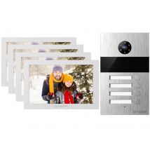 Tmezon Wifi Video Tür sprechanlage 7Zoll Touchscreen mit 1080p kabel gebundenen Türklingel App/Karte Swipe/Monitor Tuya