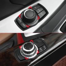 For BMW 1 3 5 7 series X1 X3 F25 X5 E70 X6 E71 F30 F10 F07 E90 F11 E92 F20 Original car multimedia button cover iDrive sticker