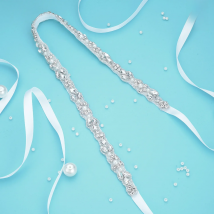 (1PC) Rhinestones bridal belt diamond wedding dress belt with crystal wedding sash for wedding dress accessories WDD1057