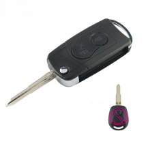 YIQIXIN Modified For Ssangyong Actyon SUV Kyron Rexton Remote Car Key Shell Fob Cover Case 2 Button Blade Folding Flap Housing