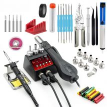 JCD New Upgrade 2 IN 1 Soldering Station LCD Digital Display 220V/110V Welding Rework Station 750W Phone BGA SMD IC Repair Tools