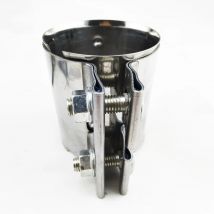 Stainless Steel 1.65-3.0"Exhaust Pipe Connector Tube Adapter Joiner Sleeve Clamp Exhaust Tube Pipe Connector Joiner Length 87mm