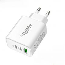 PD 60W USB Charger 3 Ports Type C Fast Charging Phone Charger Adapter For iPhone Xiaomi Samsung Huawei EU/US Plug Wall Charger