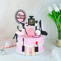 INS New Makeup Wedding Cake Topper Sexy High Heels Perfume Bottle Birthday Cupcake Topper Gilrs Birthday Party Cake Decorations