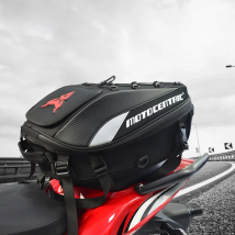 MOTOCENTRIC Motorcycle Back Seat Bags Waterproof Tail Bag Rear Seat Bag Multifunctional Motorbike Helmet Bag Moto Rider Backpack