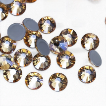 Golden Shadow glass hot fix rhinestone strass crystal hotfix flatback stones for fabric garment wedding clothes costume glitters