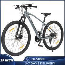 Vankel 29-Zoll Mountainbike für Erwachsene, 21-Gang-Schaltung, Doppelscheibenbremsen, Allterrain-Fahrrad für Männer & Frauen, Fahrrad-Geschenke