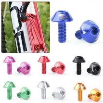 2 PCs Durable Aluminum Alloy M5*12mm Screw Bicycle Water Bottle Cage Holder Screw Bolts for the Bicycle Cycling Accessories