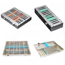 5/6/10/20 Instrument Cassette Dental Sterilization Box Surgical Autoclavable Dental Cassette Burs Disinfection Tray Dentist Tool