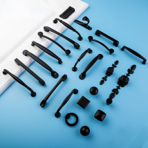 Apstelle Aluminum Alloy Furniture Handles Black INTERIOR DOOR HANDL Kitchen Furniture Knurled Nordic Style INTERIOR DOOR HANDL