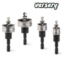 Versery 12-60mm HSS-4341 Hole Saw With Hex Shank High Speed Steel Drill Bit Set For Thin Metal Stainless Steel Plastic PVC