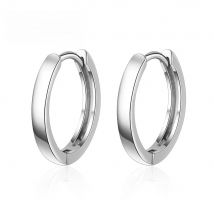 925 Silver Shiny Simple Round Circles Hoop Earrings Hook Stylish Jewelry For Women Girls Anniversary Birthday Gifts