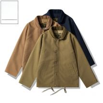 OKONKWO-Navy N 1 Deck Jacket, Thin Stand up Collar Coat, Outdoor Trekking Training, Fitness Sports, Camping Blazer, Workwear