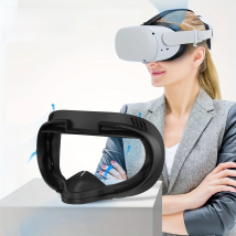 PU Leather Replacement Widen 3D Shaped Facial Interface Bracket Accessories For Oculus Quest 2 Breathable Sweat Guard Face Pad