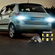 2x P21W LED Reverse Light Back Up Lamp 1156 7506 BA15S R5W R10W White Rear Fog Bulb 12v For Skoda Octavia 2 3 Fabia Yeti Superb