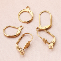 20pcs Stainless Steel French Earring Lever Back Ear Wire Hoop Open Loop Leverback Earring Hooks for DIY Jewelry Earring Making