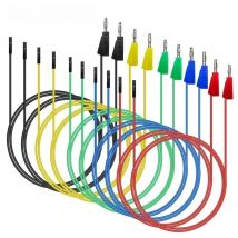 Stackable Banana Plug to Male/Female Jumper 26 AWG test lead Binding Post to Solderless Breadboard Soft Silicone Flexible Lead