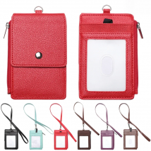 1Pc Men Women RFID Protection Bank Card Holder Adults Kids Business Name Badge Holder Identity Badge Cards Cover With Lanyard