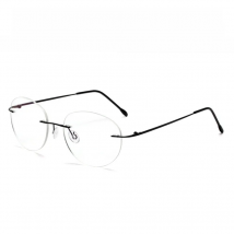 Titanium Alloy Framless Oval Myopia Glasses Finished Women Men Ultra-light Rimless Prescription Eyeglasses 0 -0.5 -0.75 To -6.0