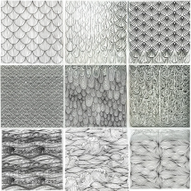 Polymer Clay Texture Stamp Sheet Large Scale Shell Wave Pattern Emboss Mat DIY Clay Cutter Jewelry Pottery Ceramic Art Hobby