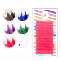 NATUHANA Colored Lashes Auto Fans Easy Fan Color Eyelash Extension L-Shaped Individual Mink Eyelashes Makeup Tools