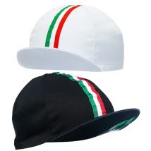 Retro Cycling Cap White Black Bike Hat One Size Fits Most