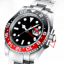 Custom Logo New luxury NH34 Mechanical Wristwatch Stainless Steel GMT Watch  Sapphire Glass Top Brand Men Watches reloj hombre