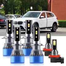 H7 LED Headlights High Low Combo Beam H11 H9 H8 Fog Light Bulbs Bright White Kit For BMW X1 2012 2013 2014 2015 2016 2017 2018