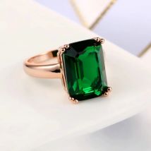 Top Quality Four Claw Big Crystal Elegant Rose Gold Color Ring Crystals From Austria Full Sizes ZYR700 ZYR701