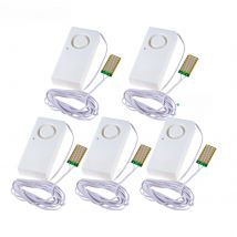 Topvico Water Leak Detector for Home, Basements, Sump Pump, Under Sink, Moisture Alarm Sensor, 120dB Battery Operated 2.5m Cable