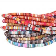 2 Meters 6mm Colorful Bohemian Style Braided Fabric Bundle Cord DIY Necklace Bracelet Decorative Accessories Rope