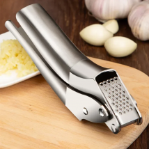 Easy Squeeze Garlic Press, Heavy-duty 18/8 Stainless Steel Garlic Mincer Crusher with Ergonomic Handle - Kitchen Tools