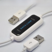 USB 2.0 High Speed PC To PC Online Share Sync Link Net Direct Data File Transfer Bridge LED Cable Easy Copy Between 2 Computer