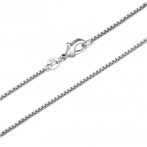 ZDADAN 100% Genuine 925 Sterling Silver 2mm Box Chain Necklace For Women Fashion Jewelry