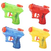 Transparent water gun 4-piece set, children's swimming pool toy set, bath interaction, Christmas, Halloween, birthday gift.