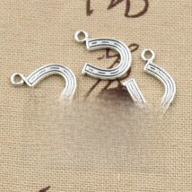 30pcs Charms Lucky Horseshoe 18x12mm Antique Bronze Silver Color Pendants Making DIY Handmade Tibetan Bronze Jewelry