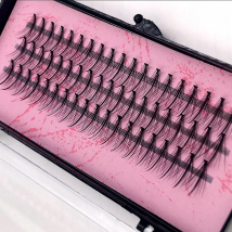 1 pack/lot Pro 57 Knots Black Tapered Individual False Eyelashes Eye Lash Makeup Extension 8mm 10mm 12mm 14mm L1604 Customizable