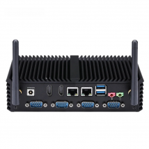 Fanless Mini Industrial PC Dual LAN Dual HD 1.4 6x COM 6x USB Ports Qotom Mini PC Core i3 i5 Working 24/7