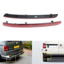ANGRONG 2x Red Rear Bumper Reflector 12+ For VW T5 Transporter Multivan Caravelle facelifted