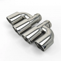 genuine SUMSOO Car Accessories stainless steel H-type double outlet crimping edge exhaust pipe tailpipe