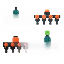 Drip Irrigation 4-Way Garden Tap Water Splitter Water Pipe 4 way Splitter Irrigation Valve Quick Connector  Female 1/2 "3/4" 1"