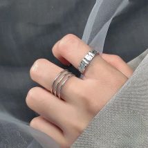 SOFTPIG Real 925 Sterling Silver Geometric Adjustable Ring For Women Party Classic Fine Jewelry Minimalist Accessories