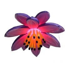 1m Dia Inflatable LED Hanging Flower Inflatable Purple Flower with 16 Colors Changing Light for Event Showing Stage Decoration
